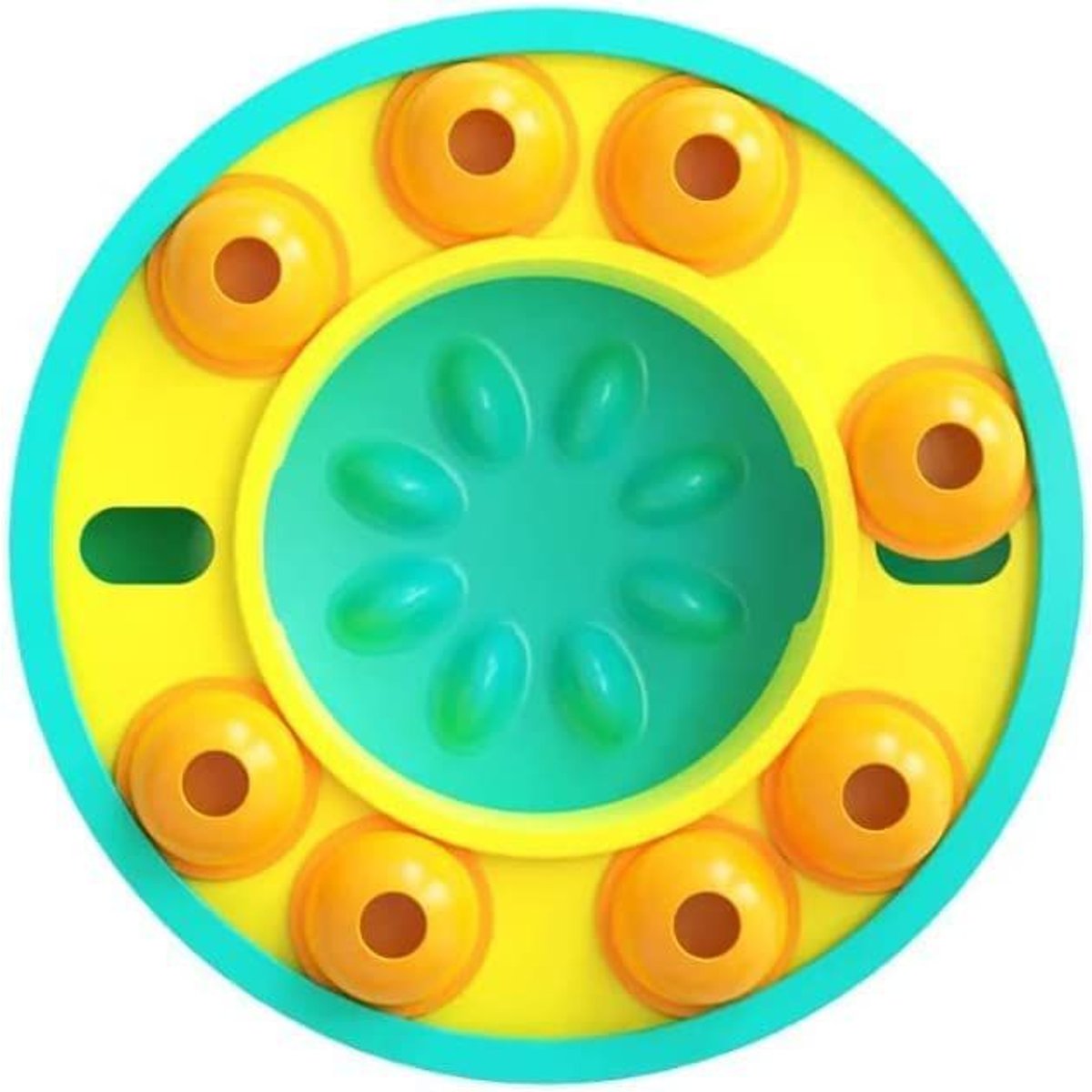 Piggy Poo and Crew Slow Feeder Puzzle Game Farm Toy, Medium, Blue & Yellow