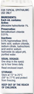 Show full view: Pilocarpine (Generic) Ophthalmic Solution 1%, 15-mL slide 4 of 5