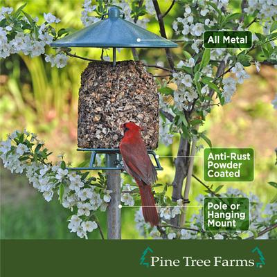 Show full view: Pine Tree Farms Classic Seed Log Wild Bird Tray Feeder slide 4 of 9