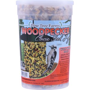 Pine Tree Farms Woodpecker Classic Seed Log Wild Bird Food, 36-oz tub