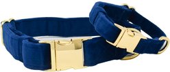 Pink Papyrus Synthetic Dog Collar, Blue, Small: 11 to 16-in neck 5/8-in wide