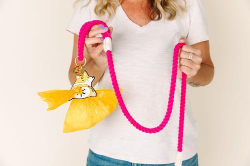 Show full view: Pink Papyrus Corgi Potty Pick Up Dog Poop Bag Holder slide 4 of 6