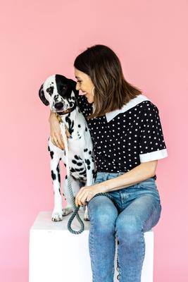 Show full view: Pink Papyrus Cotton Rope Dog Leash, Black Ombre, 4-ft long, 1/2-in wide slide 5 of 7