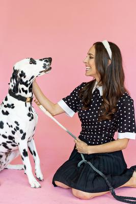 Show full view: Pink Papyrus Cotton Rope Dog Leash, Black Ombre, 6-ft long, 1/2-in wide slide 4 of 7