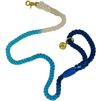 Pink Papyrus Pink Papyrus Cotton Rope Dog Leash, Blue Ombre, 6-ft long, 1/2-in wide