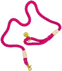 Pink Papyrus Cotton Rope Dog Leash, Pink, 6-ft long, 1/2-in wide
