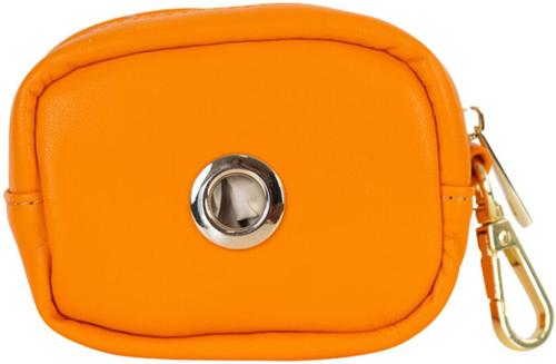 Show full view: Pink Papyrus Dog Poop Bag Dispenser & Treat Pouch, Orange slide 3 of 11