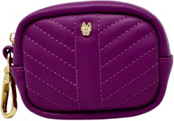Pink Papyrus Dog Poop Bag Dispenser & Treat Pouch, Purple