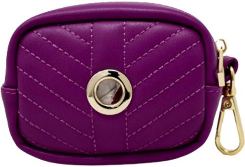 Show full view: Pink Papyrus Dog Poop Bag Dispenser & Treat Pouch, Purple slide 3 of 11