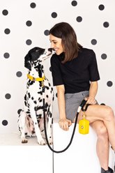 Pink Papyrus Dog Poop Bag Dispenser & Treat Pouch, Yellow slide 2 of 8