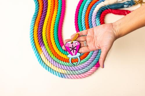 Show full view: Pink Papyrus Ring Pop Potty Pick Up Dog Poop Bag Holder slide 2 of 6