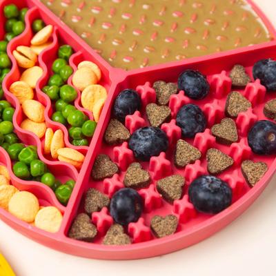 Show full view: Pink Papyrus Silicone Slow Feeder Dog Lick Mat, Pink slide 4 of 7