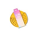 Pink Papyrus Silicone Slow Feeder Dog Lick Mat, Yellow