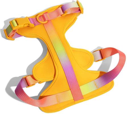 Show full view: Pink Papyrus Adjustable Cushioned Dog Harness, Yellow, X-Small: 13 to 16-in chest slide 2 of 9