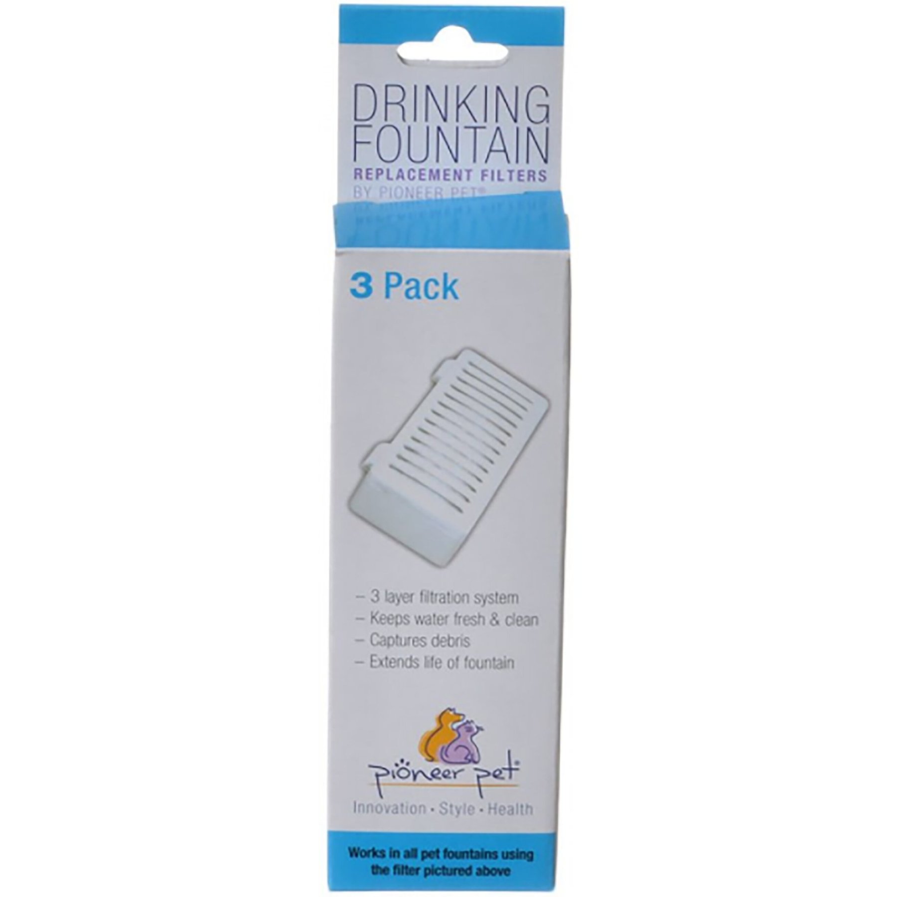 Pioneer Pet Crate Drinking Fountain T-shaped Filter, 3 pack