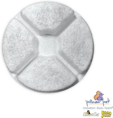 Show full view: Pioneer Pet Mini Vortex Plastic Dog & Cat Water Fountain, White, 80-oz + Replacement, White, Small, 3 count slide 7 of 7