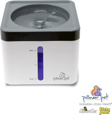 Show full view: Pioneer Pet Mini Vortex Plastic Dog & Cat Water Fountain, White, 80-oz + Replacement, White, Small, 3 count slide 2 of 7