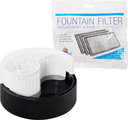 Show full view: Pioneer Pet Plastic Dog & Cat Fountain Fung Shui Design, 60-oz + Replacement Filters, 3 pack slide 1 of 8