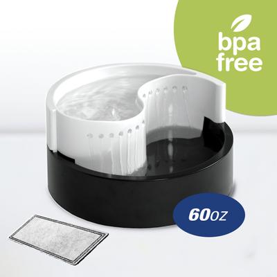 Show full view: Pioneer Pet Plastic Dog & Cat Fountain Fung Shui Design, 60-oz slide 4 of 9