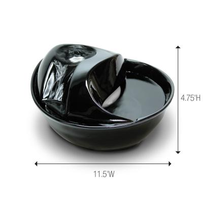 Show full view: Pioneer Pet Raindrop Ceramic Dog & Cat Fountain, Black, 60-oz + Replacement Filters, 3 pack slide 3 of 8