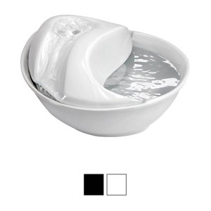 Pioneer Pet Raindrop Ceramic Dog & Cat Fountain, White, 60-oz