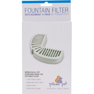 Pioneer Pet Replacement Filters for Ceramic & Stainless Steel Fountains, 3 pack