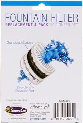 Show full view: Pioneer Pet Replacement Filters for Ceramic & Stainless Steel Fountains, 4 pack slide 3 of 5