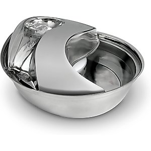 Pioneer Pet Stainless Steel Dog & Cat Fountain Raindrop Design, 60-oz