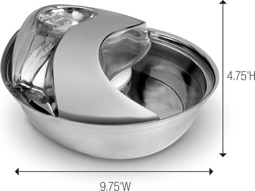 Pioneer Pet Stainless Steel Dog & Cat Fountain Raindrop Design