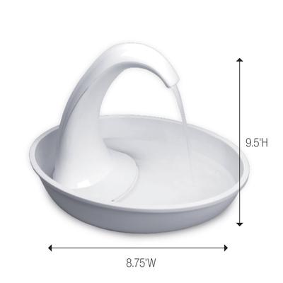 Show full view: Pioneer Pet Swan Cat Drinking Fountain, White slide 2 of 7