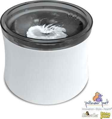 Show full view: Pioneer Pet Vortex Drinking Dog & Cat Fountain, Gray, Medium + Replacement Filter, White, Small, 3 count slide 2 of 7