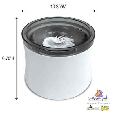 Show full view: Pioneer Pet Vortex Drinking Dog & Cat Fountain, Gray, Medium slide 2 of 7
