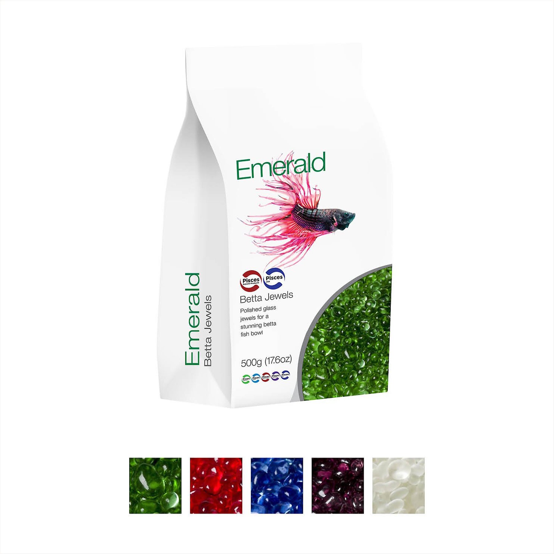 Aqua Natural Betta Aquarium Jewels, Emerald, 17-oz bag