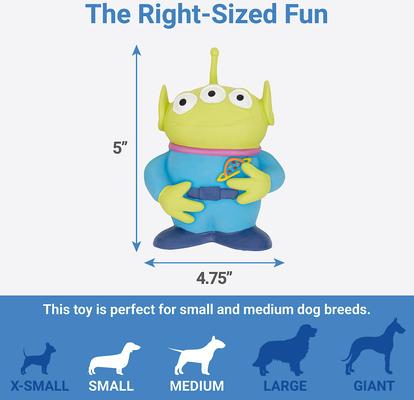 Show full view: Pixar Aliens Latex Squeaky Dog Toy, 3 count slide 2 of 5