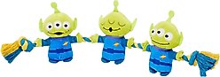 Pixar Aliens Plush with Rope Squeaky Dog Toy