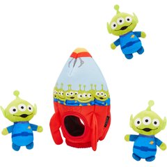 Pixar The Claw & Aliens Hide & Seek Puzzle Plush Squeaky Dog Toy, Small