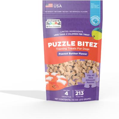 Show full view: Planet Dog Orbee-Tuff Lil Snoop Treat Dispenser Toy + Nina Ottosson by Outward Hound Apple Bacon Puzzle Bitez Training Dog Treat slide 6 of 9