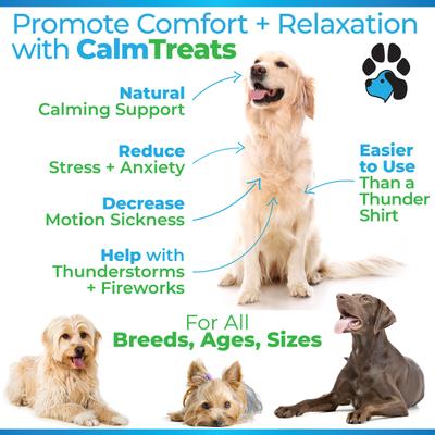 Show full view: Plano Paws Calm Treats Advanced Calming Natural Chicken Flavor Chews Dog Supplement, 120 count slide 4 of 7