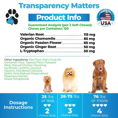 Show full view: Plano Paws Calm Treats Advanced Calming Natural Chicken Flavor Chews Dog Supplement, 120 count slide 7 of 7