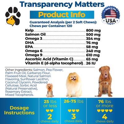 Show full view: Plano Paws Salmon Advanced Skin & Coat Natural Salmon Flavor Soft Chews Dog Supplement, 120 count slide 7 of 7