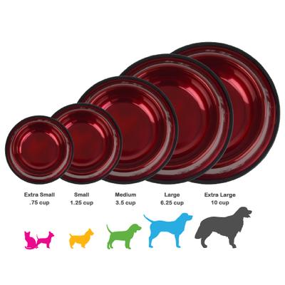 Show full view: Platinum Pets Non-Skid Stainless Steel Embossed Dog & Cat Bowl, Electric Purple, 3.5-cup slide 7 of 9
