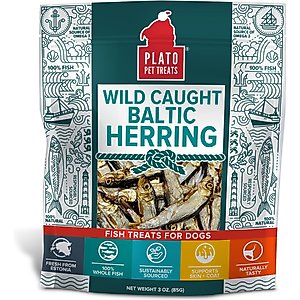 Plato Baltic Herring Dog & Cat Treat, 3-oz bag