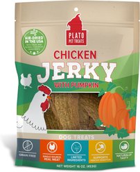 Plato Chicken Jerky with Pumpkin Dog Treat, 16-oz bag