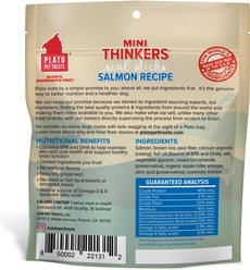 Plato Mini Thinkers Salmon Recipe Dog Treats, 3-oz bag slide 2 of 3