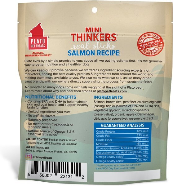 Plato Mini Thinkers Salmon Recipe Dog Treats