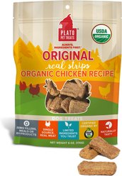 Plato Original Real Strips Chicken Recipe Dog Treats, 3-oz bag