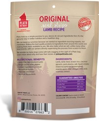 Plato Original Real Strips Lamb Dog Treat, 18-oz bag slide 2 of 4