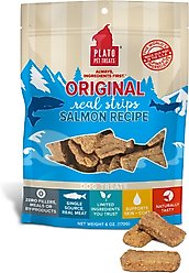 Plato Original Real Strips Salmon Recipe Dog Treats, 18-oz bag