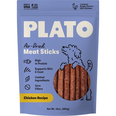 Plato Plato Thinkers Chicken Recipe Dog Treats, 10-oz bag