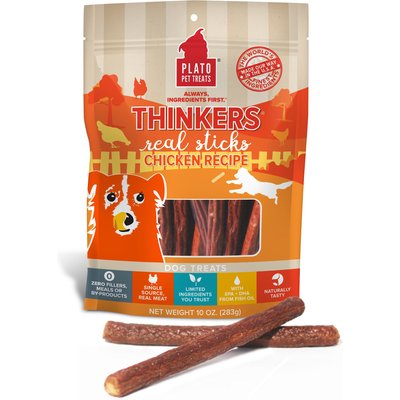 Plato Plato Thinkers Chicken Recipe Dog Treats, 18-oz bag